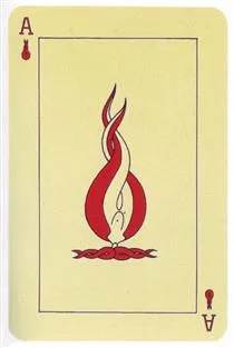 Ace of Flames from the Jeu de Marseille