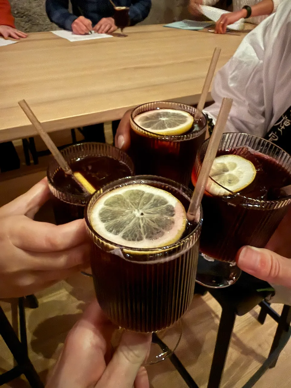 Cheers, at Brucato Distillery