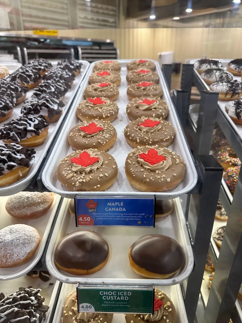 Canada-themed donuts at Krispy Kreme