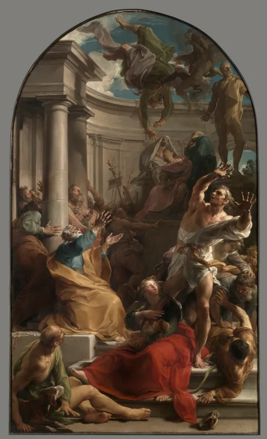 “The Fall of Simon Magus”, studio of Pompeo Batoni, c. 1745- 1750