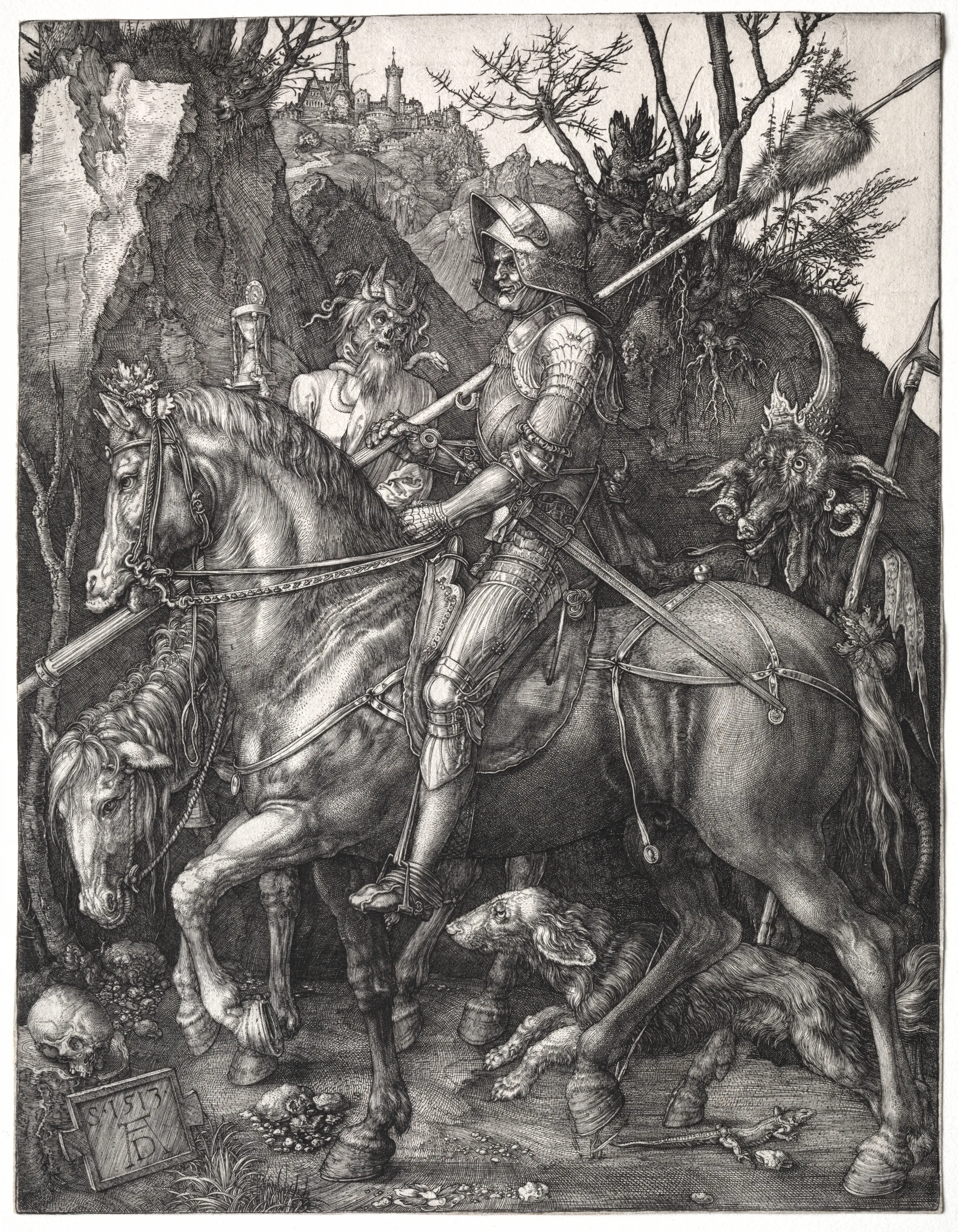 “Knight, Death, and the Devil”, Albrecht Dürer, 1513