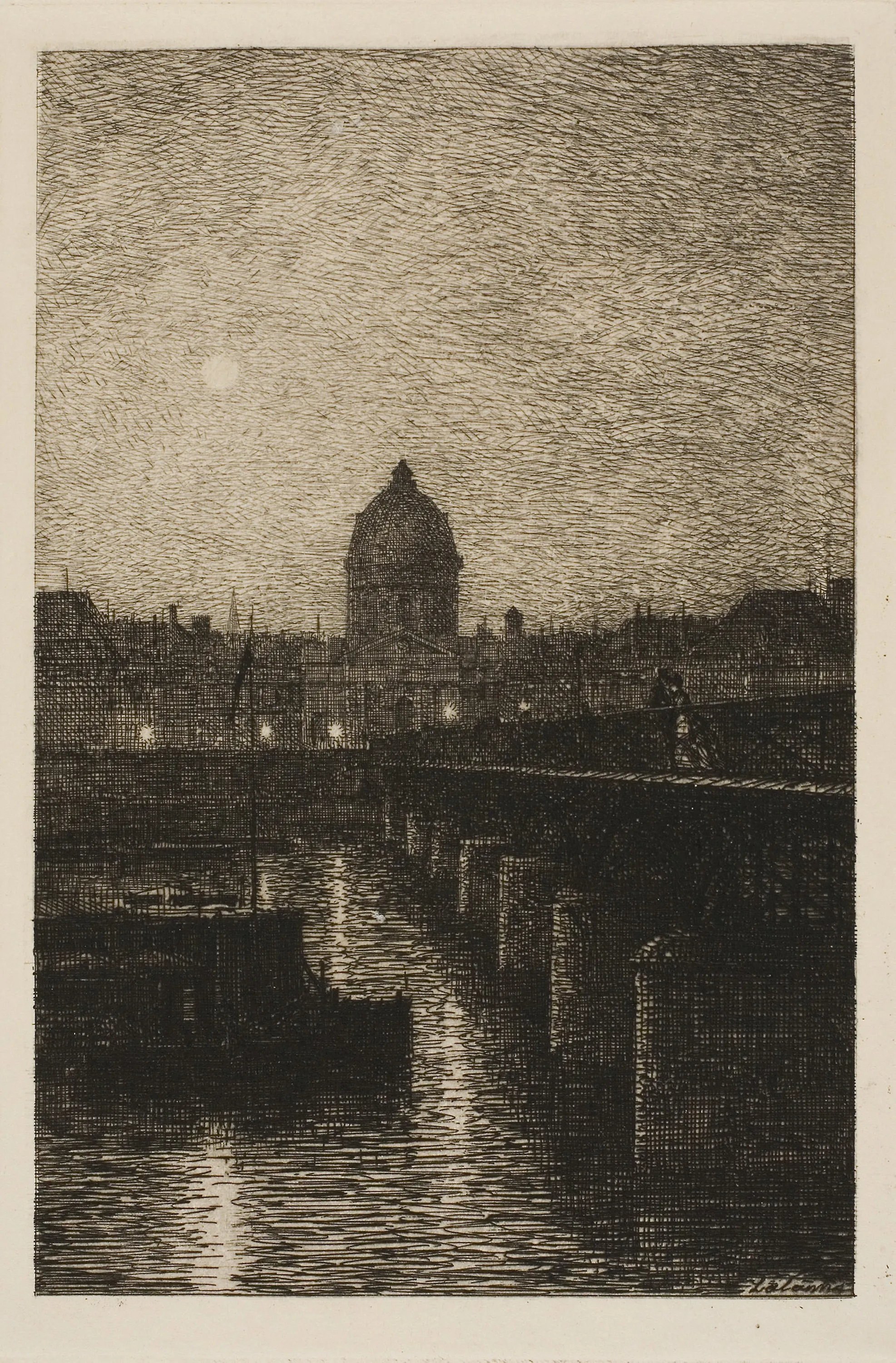 Le Pont des Arts, Maxime Lalanne, 1869