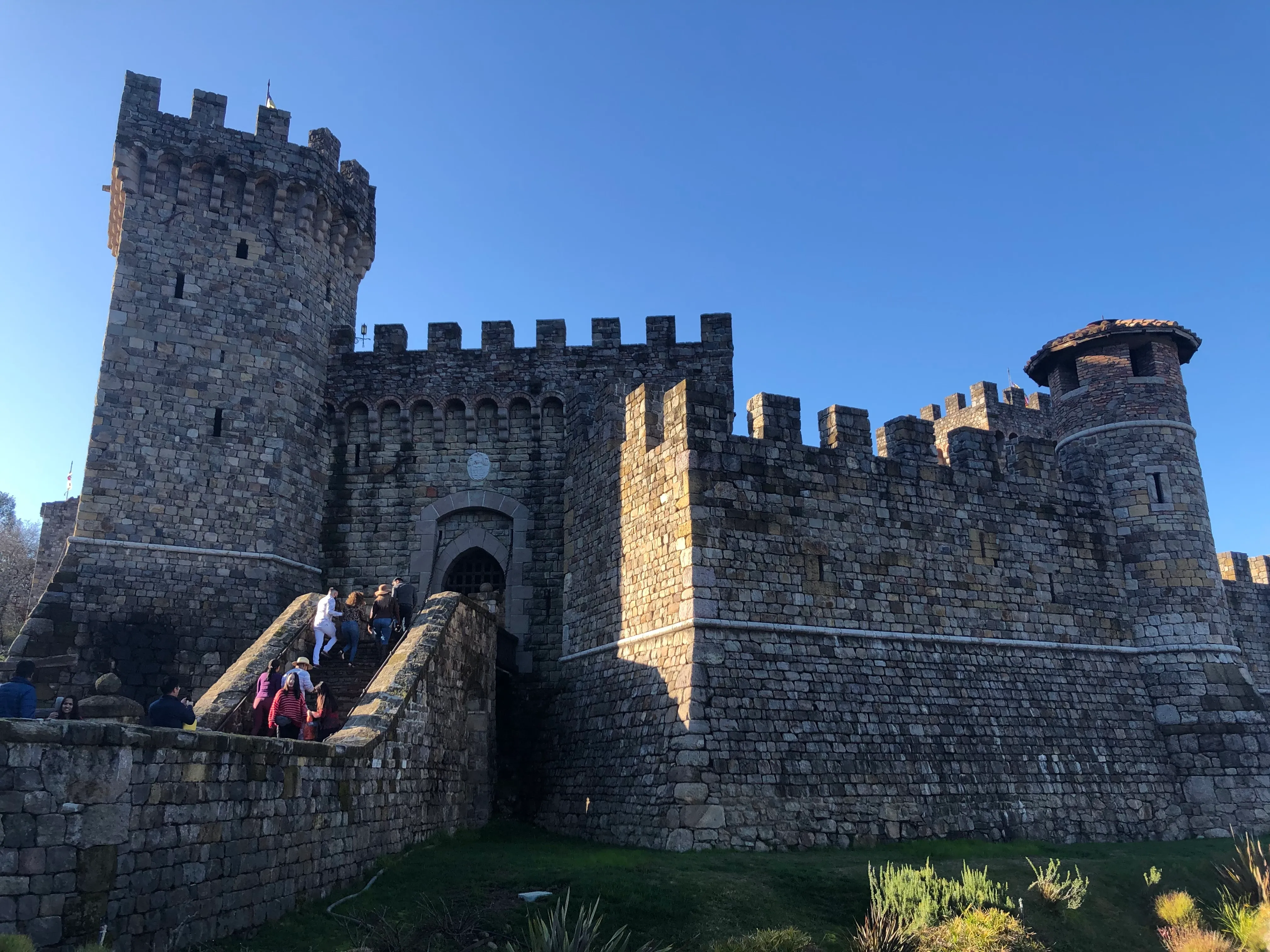 A fake castle at a Napa winery