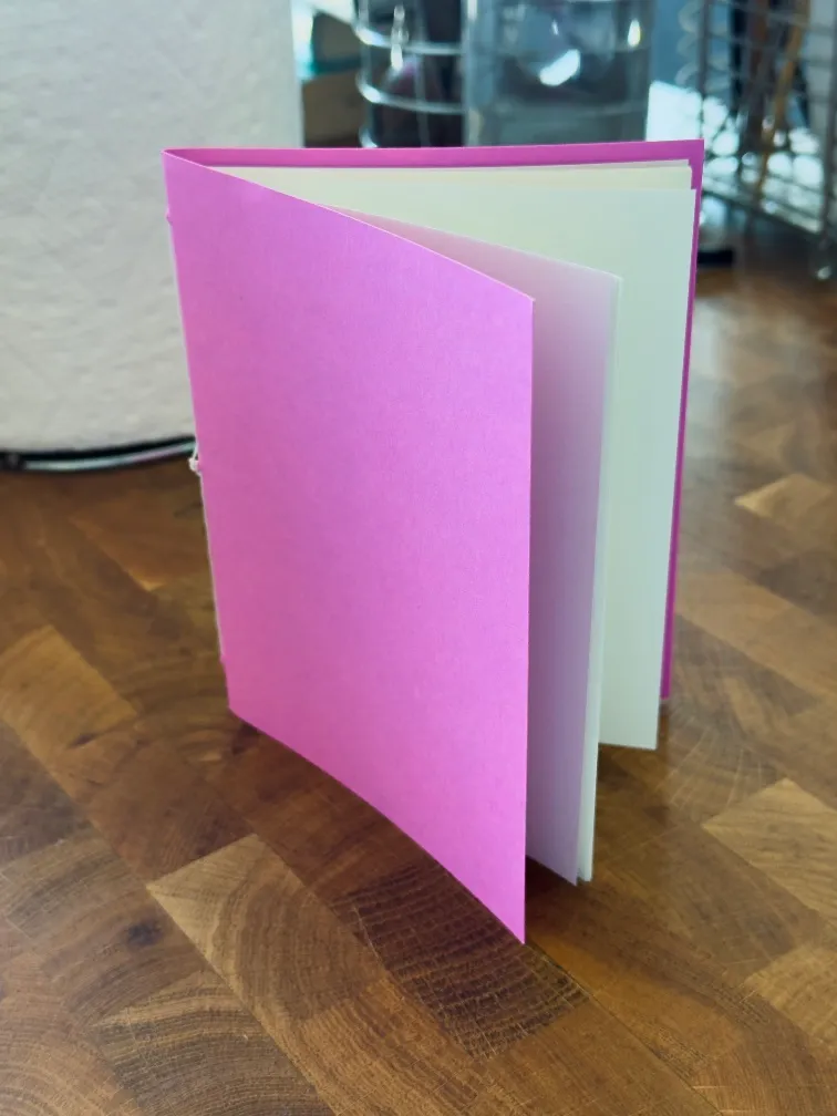 A handmade stitched pamphlet