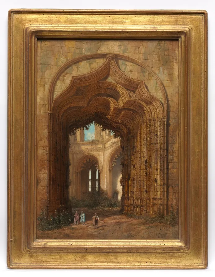 “Ruined Church”, Adrien Dauzats, c. 1840