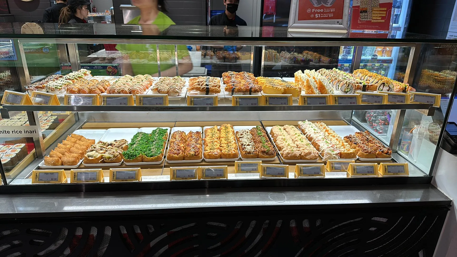 An example of takeaway sushi