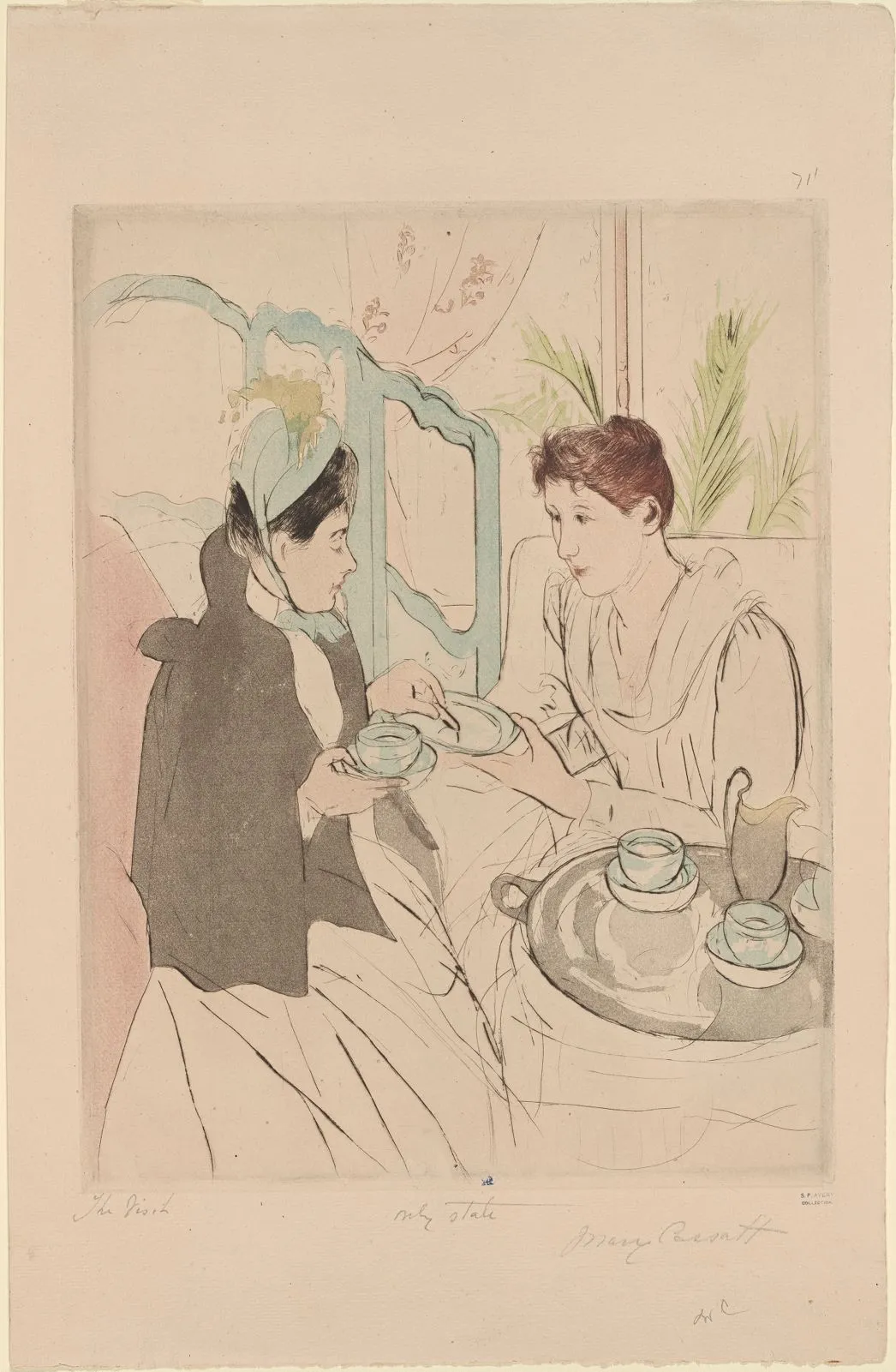 A tea party between two women