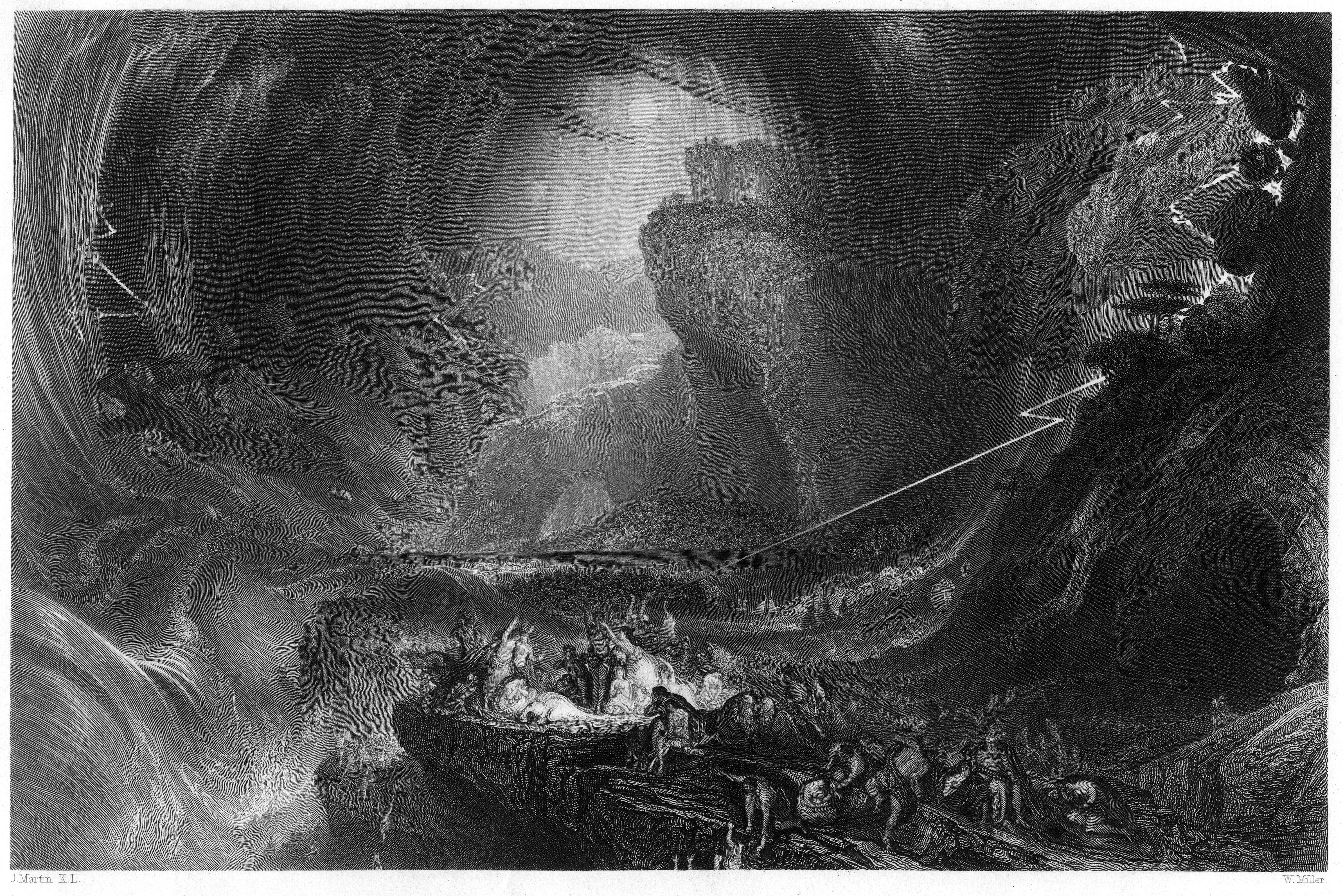 The Evening of The Deluge, John Martin, 1828