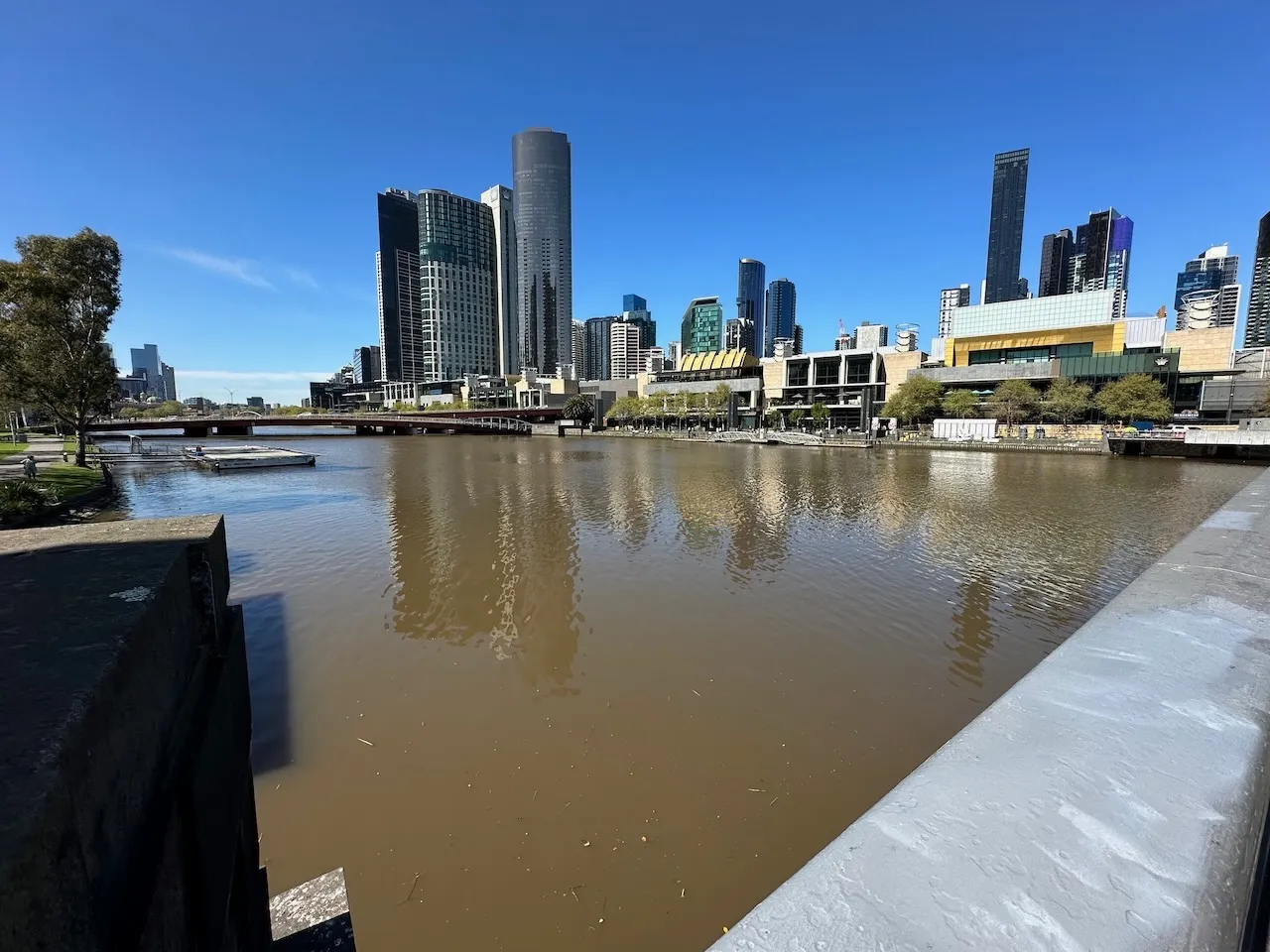 The Yarra river in all its disgusting glory
